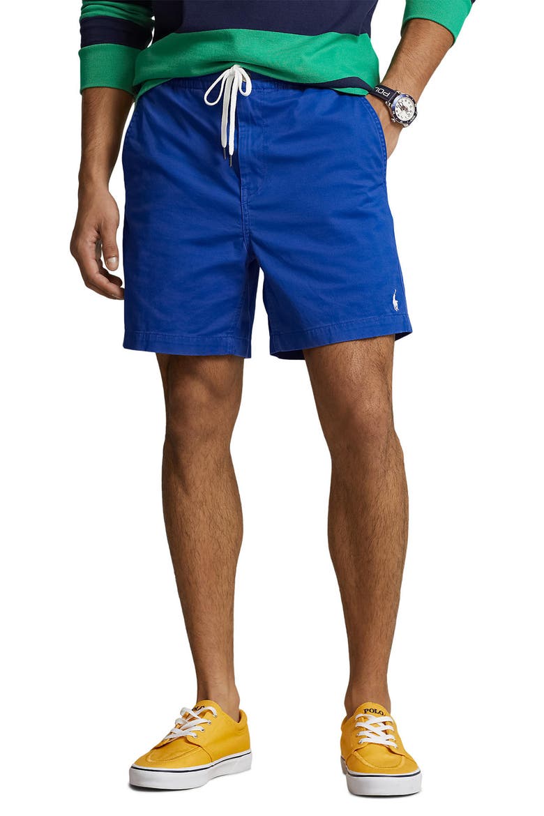 Prepster Flat Front Stretch Cotton Twill Shorts, Main, color, SAPHIRE STAR