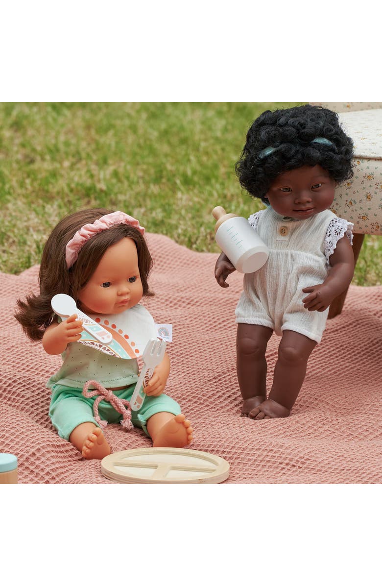 Miniland Baby Doll with Down Syndrome - 15", Alternate, color, Brown/Brown