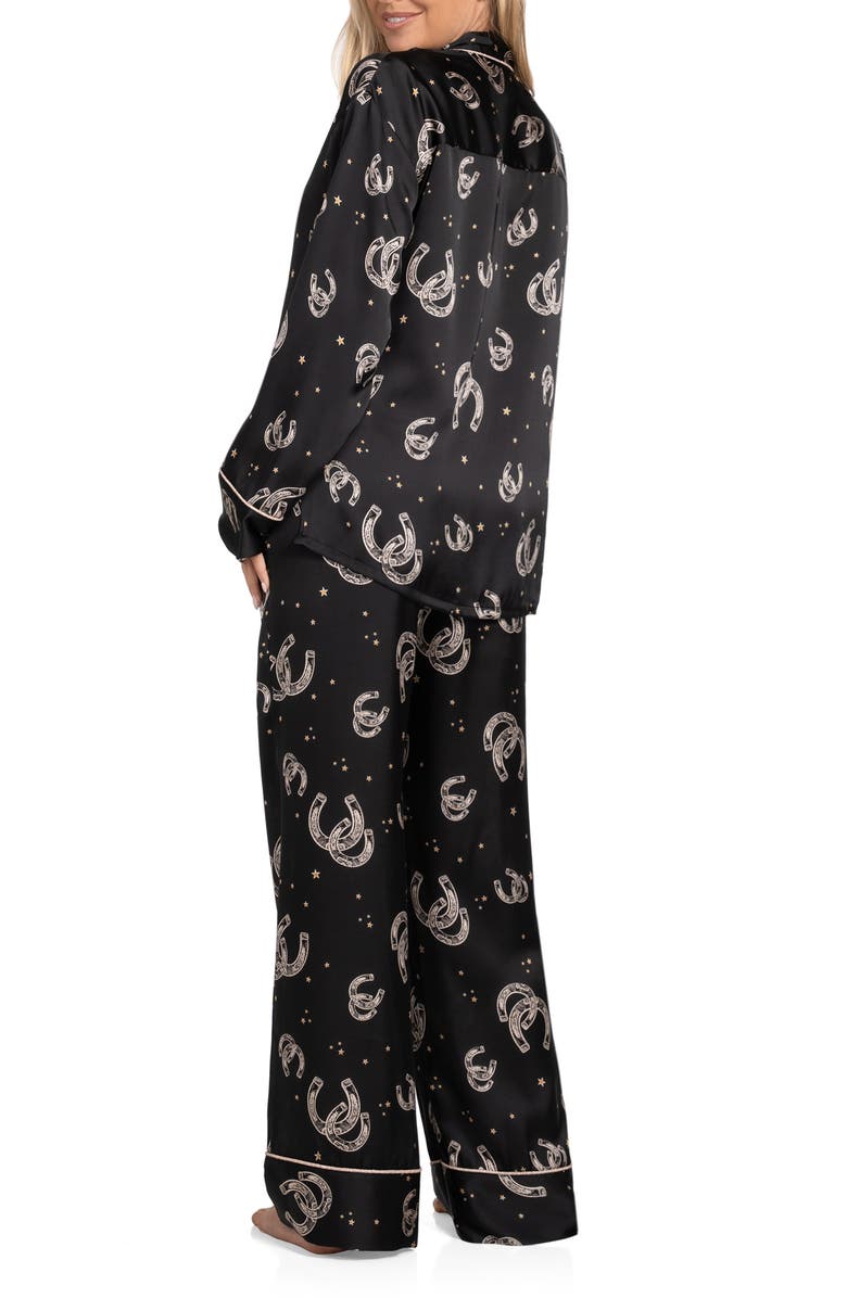Midnight Bakery Horseshoe Satin Pajamas, Alternate, color,