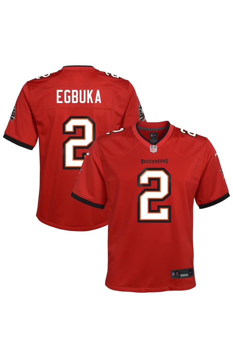 Nike Youth Nike Emeka Egbuka Red Tampa Bay Buccaneers Team Game Jersey, Alternate, color, Red