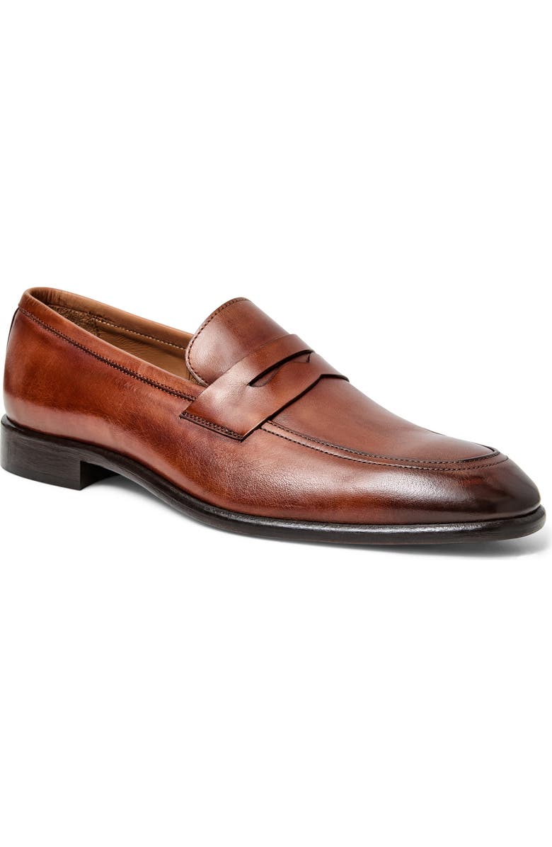 Bruno Magli Verona Apron Toe Penny Loafer, Main, color, Cognac