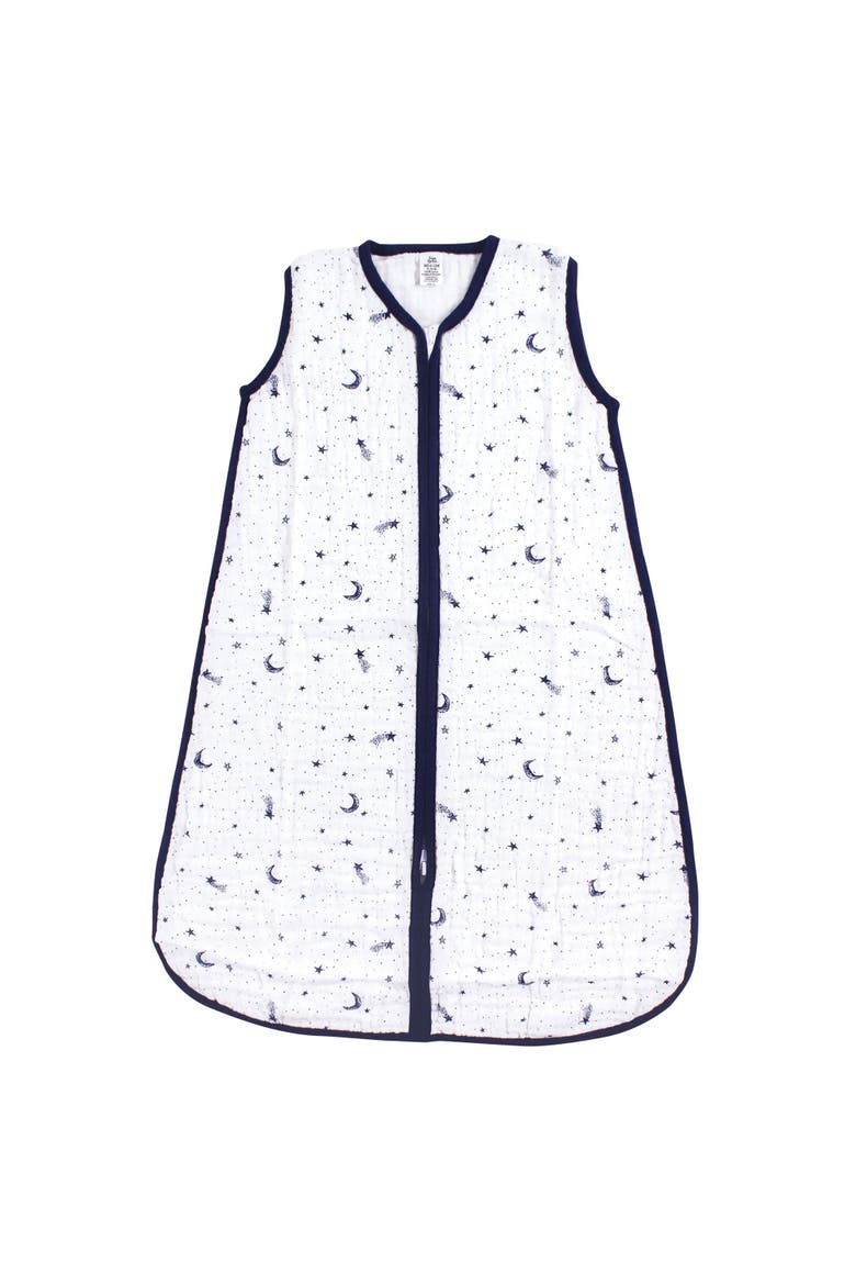 Sleeveless Muslin Cotton Wearable Blanket, Main, color, Moon