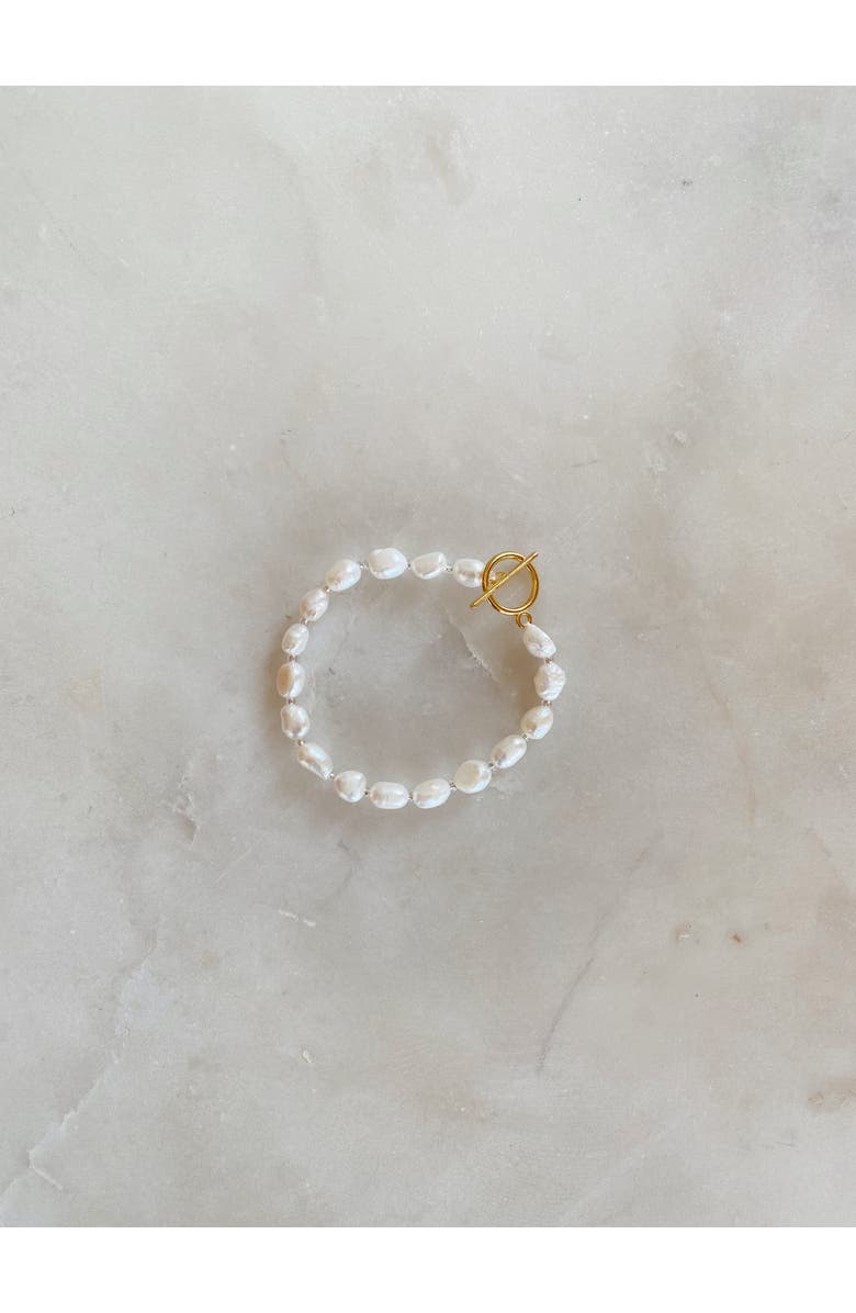 Untamed Petals Parnell Pearl Bracelet, Main, color, Pearl