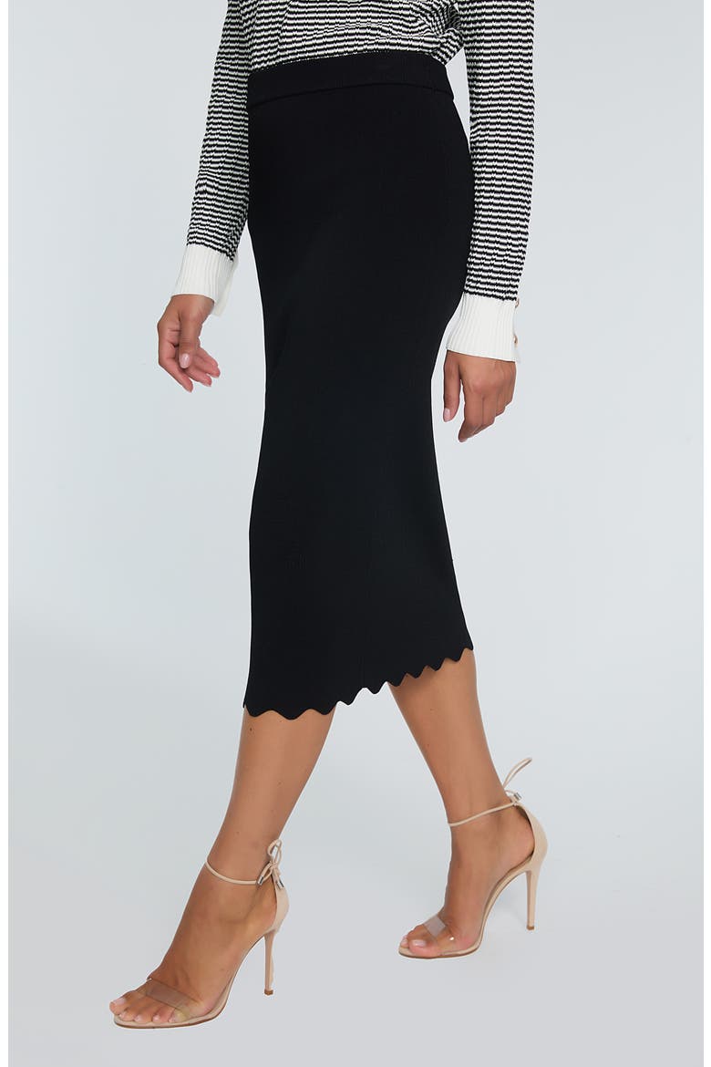 The Serena Midi Sweater Skirt, Alternate, color, NOIR