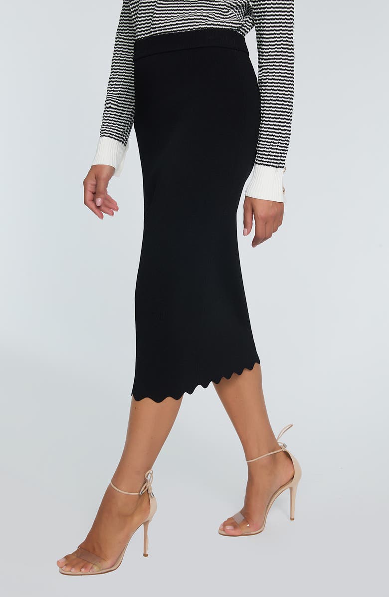 Elie Tahari The Serena Midi Sweater Skirt, Alternate, color,