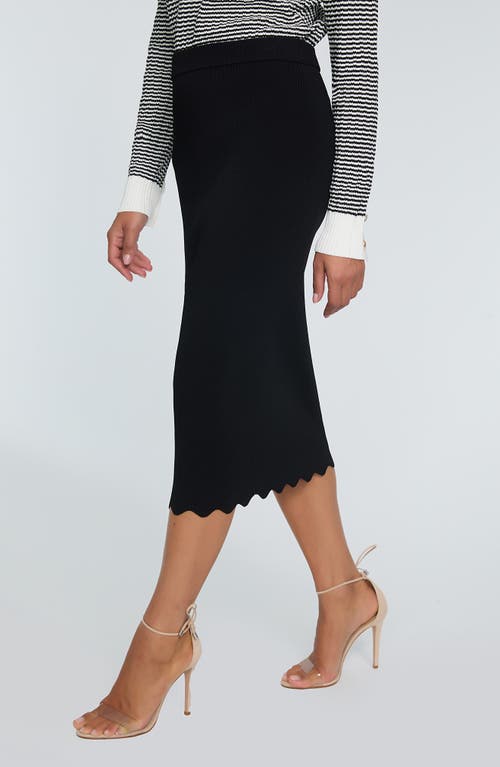 Elie Tahari The Serenda Sweater Skirt In Noir