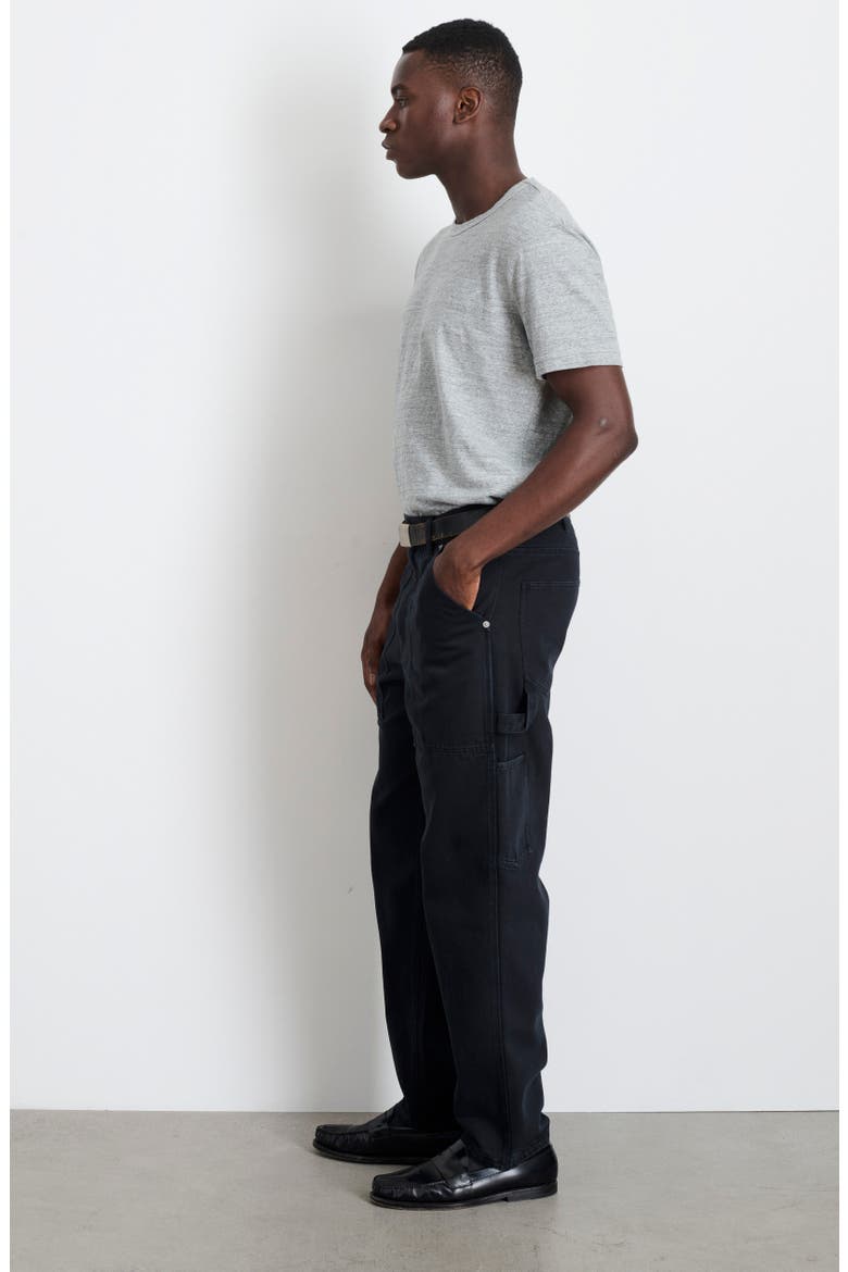 Recycled Cotton Painter Jeans, Alternate, color, WASHED BLACK