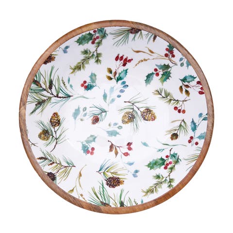 Edith Mango Wood Decorative Bowl
