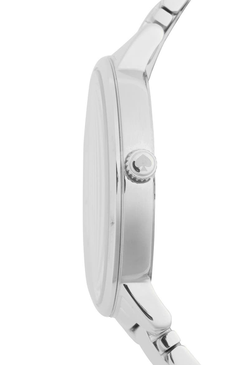'gramercy grand' bracelet watch, 38mm, Alternate, color, SILVER