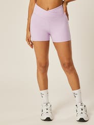 Be Athletica Stretch High Rise Wrap-Waist Mini Shorts