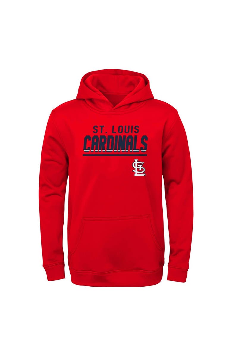 Outerstuff Youth Red St. Louis Cardinals Headliner Performance Pullover Hoodie, Main, color,