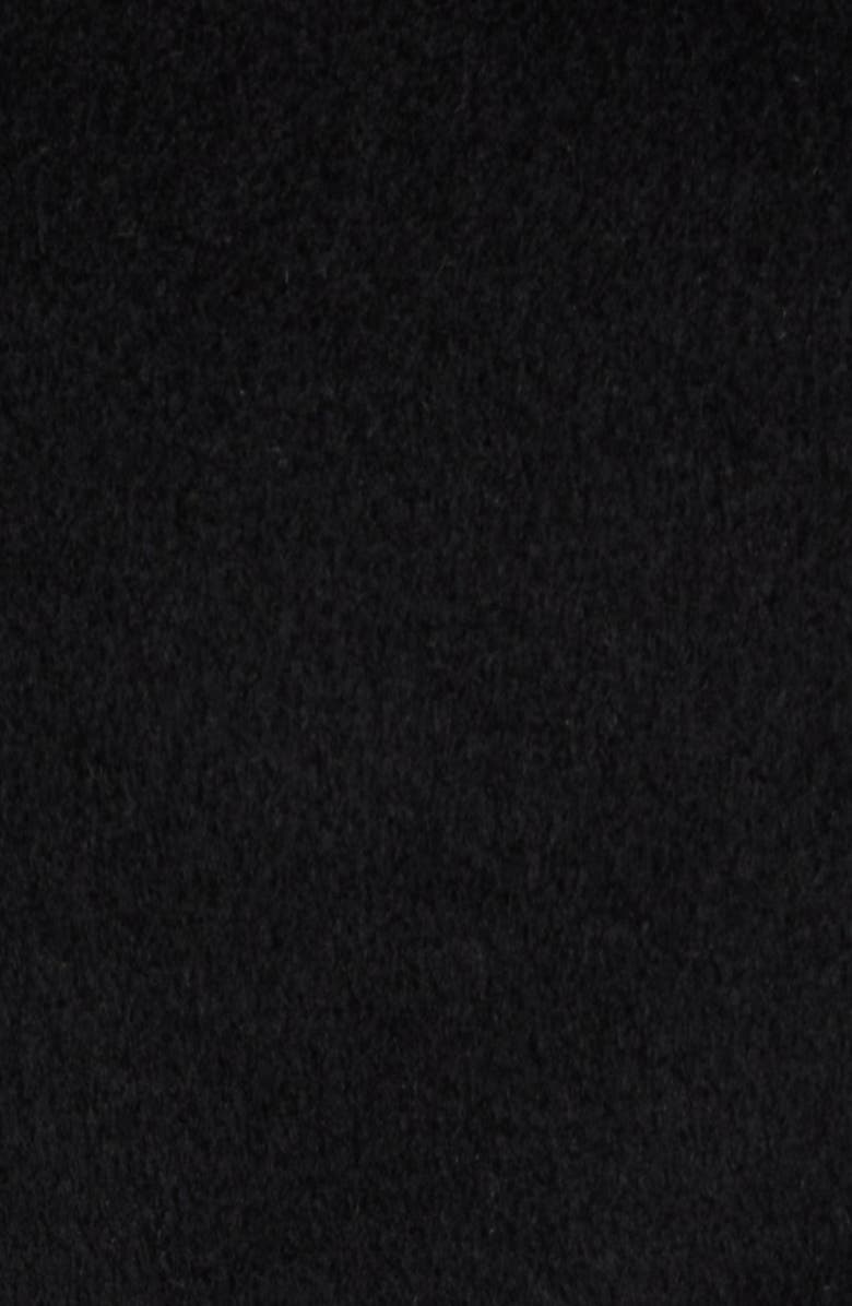 Michael Kors Double Face Wool Blend Crop Trench Coat, Alternate, color, Black