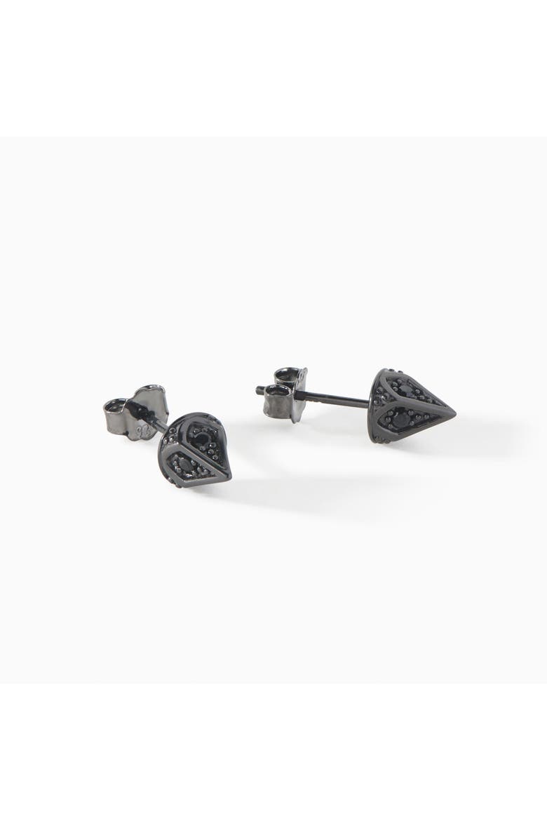 The Dagger Stud Earrings, Main, color, Black/Black CZ