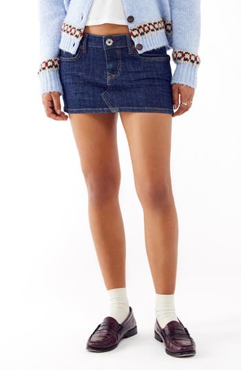 Bdg Urban Outfitters Denim Ultra Miniskirt In Blue