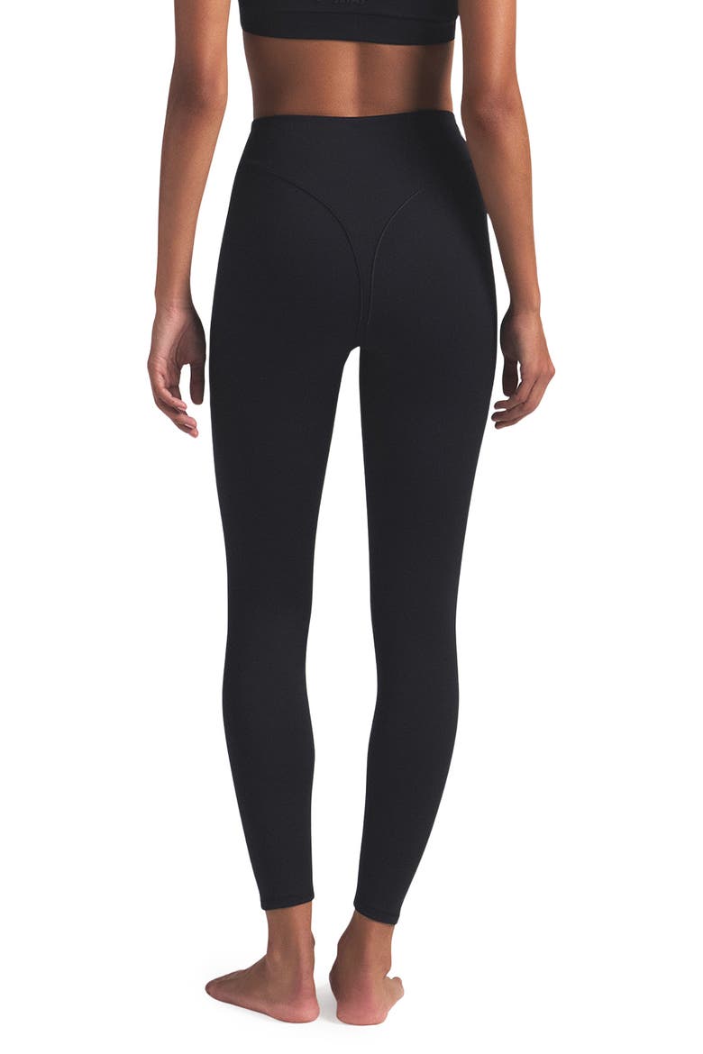Matte High Waist V-Line Leggings, Alternate, color, OBSIDIAN