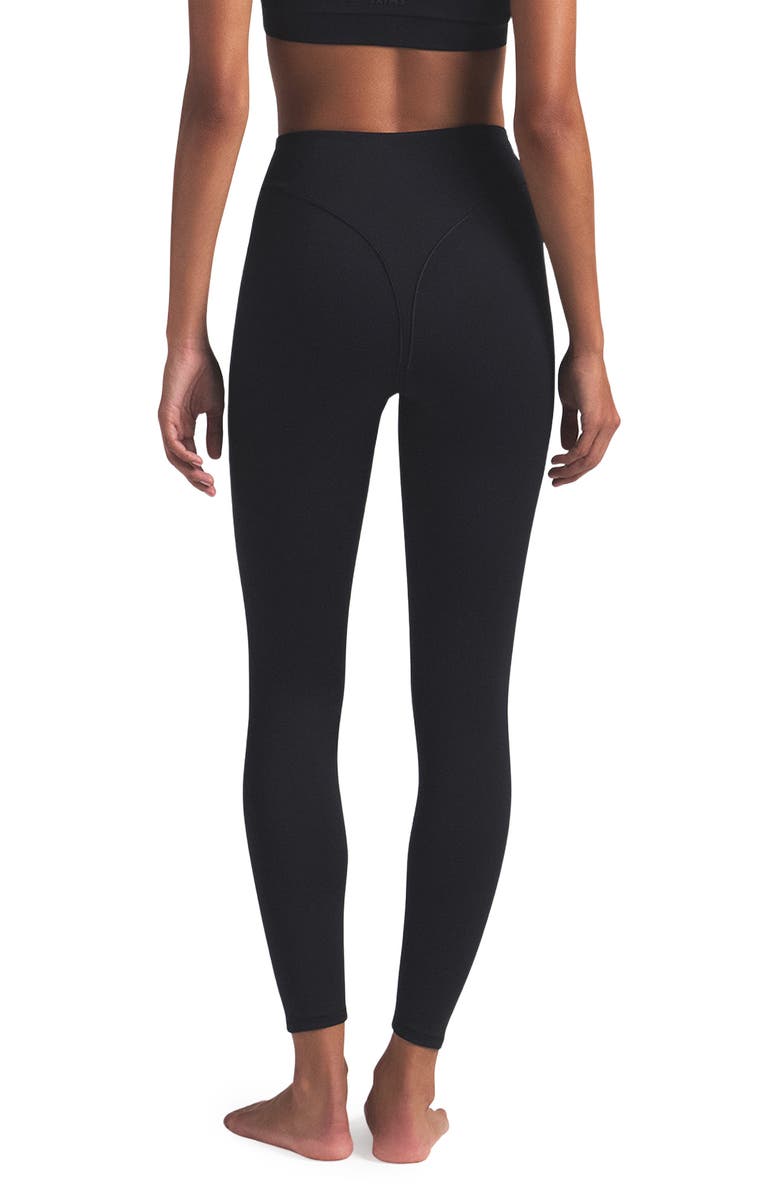 NikeSKIMS Matte High Waist V-Line Leggings, Alternate, color, Obsidian