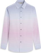 Bugatchi Julian Shaped Ombré Cotton Seersucker Button-Up Shirt