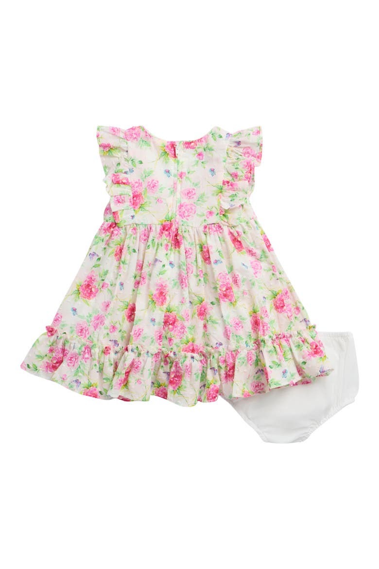 Kids' Daphne Floral Ruffle Trim Dress, Alternate, color, PINK