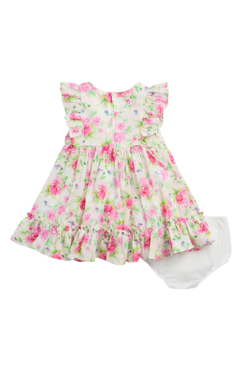 Pippa & Julie Kids' Daphne Floral Ruffle Trim Dress, Alternate, color, Pink