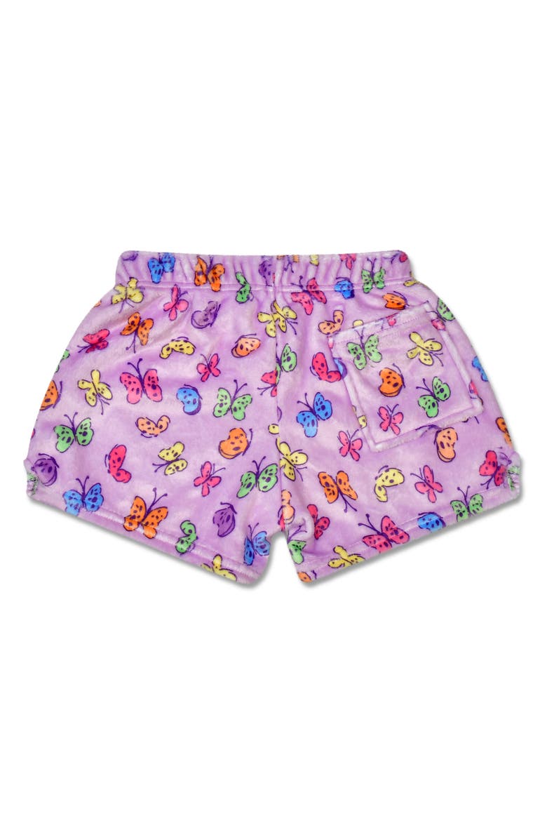 Iscream Kids' Bright Butterflies Plush Sleep Shorts, Alternate, color, 