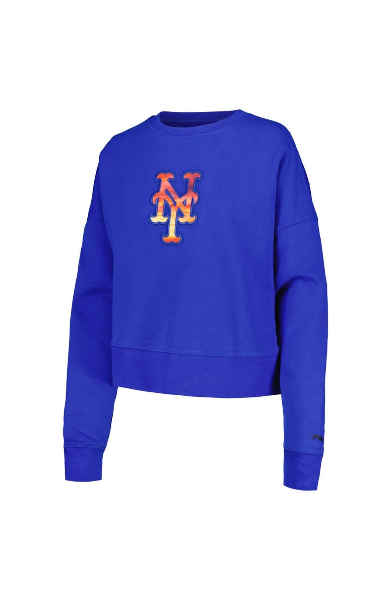 PRO STANDARD Women's Pro Standard Royal New York Mets Painted Sky Pullover Sweatshirt, Alternate, color, 