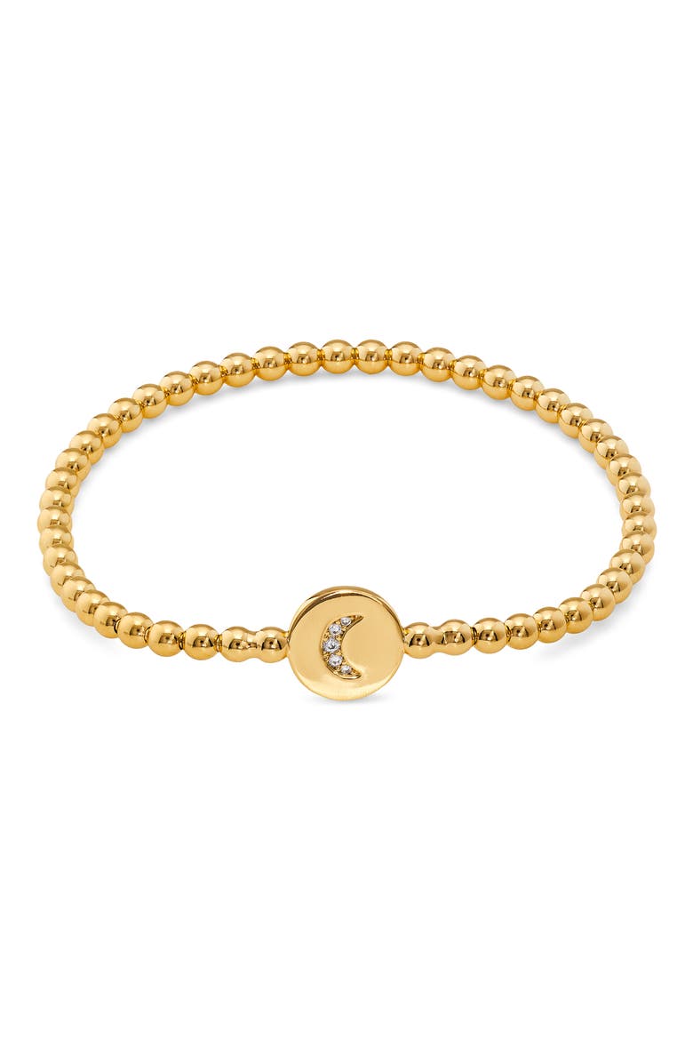 Pavé Star Beaded Bracelet, Main, color, GOLD