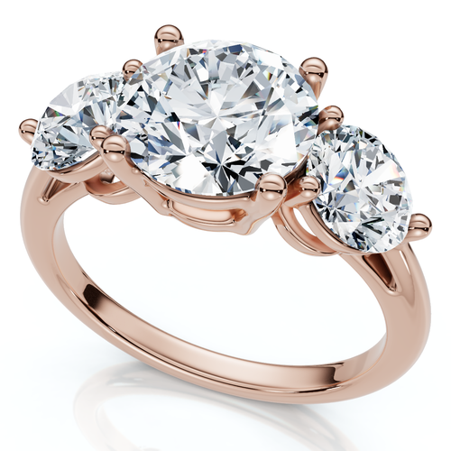 Bliss Diamond Certified 3 1/2ct Diamond Engagement Ring 14k Gold Or Platinum Lab Grown In 14k Rose Gold