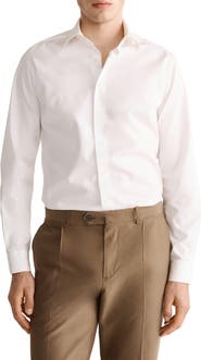 MANGO Slim Fit Cotton Button-Up Shirt