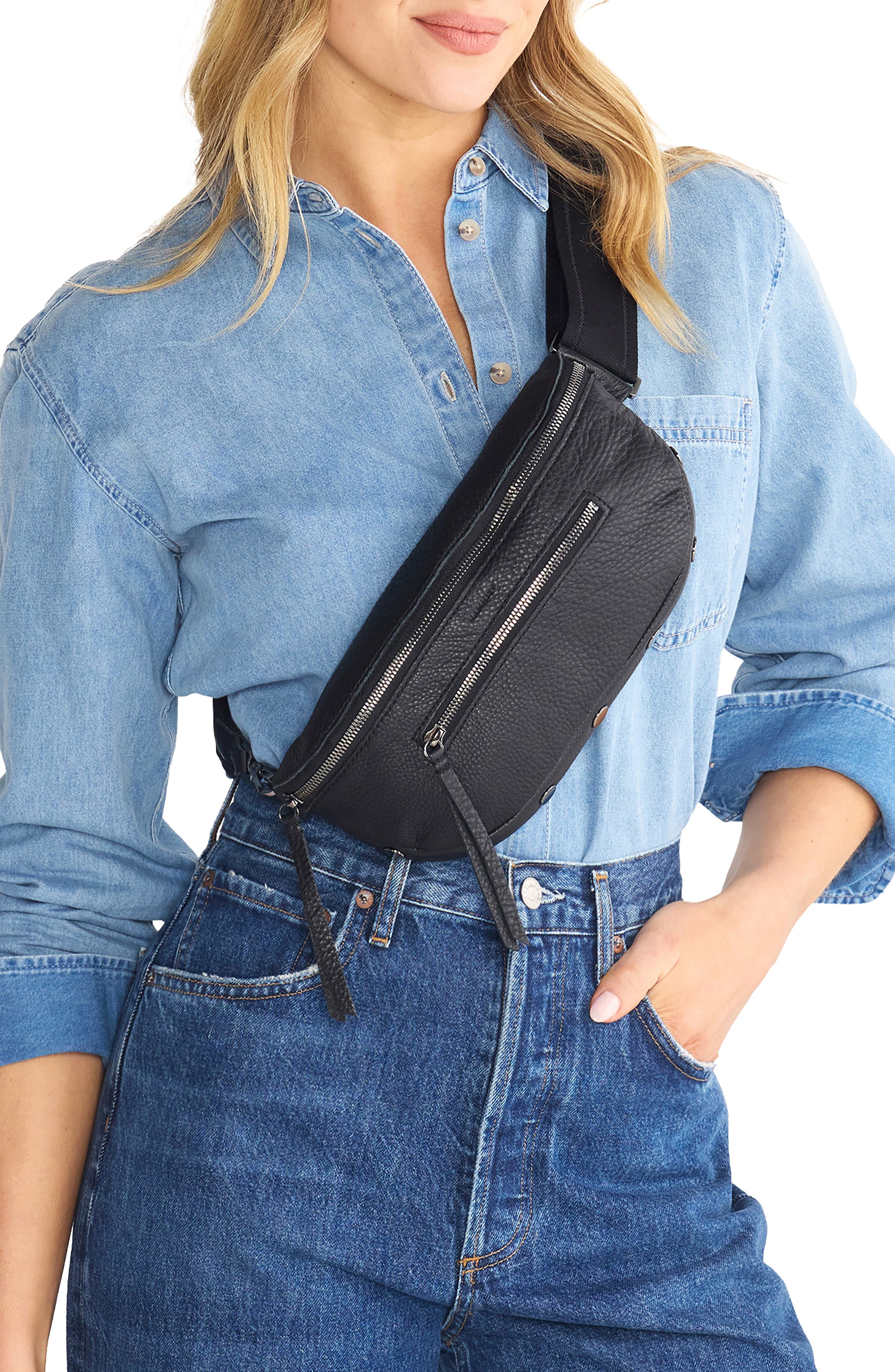 HAMMITT Charles Crossbody Bag, Alternate, color, Black/ Gunmetal