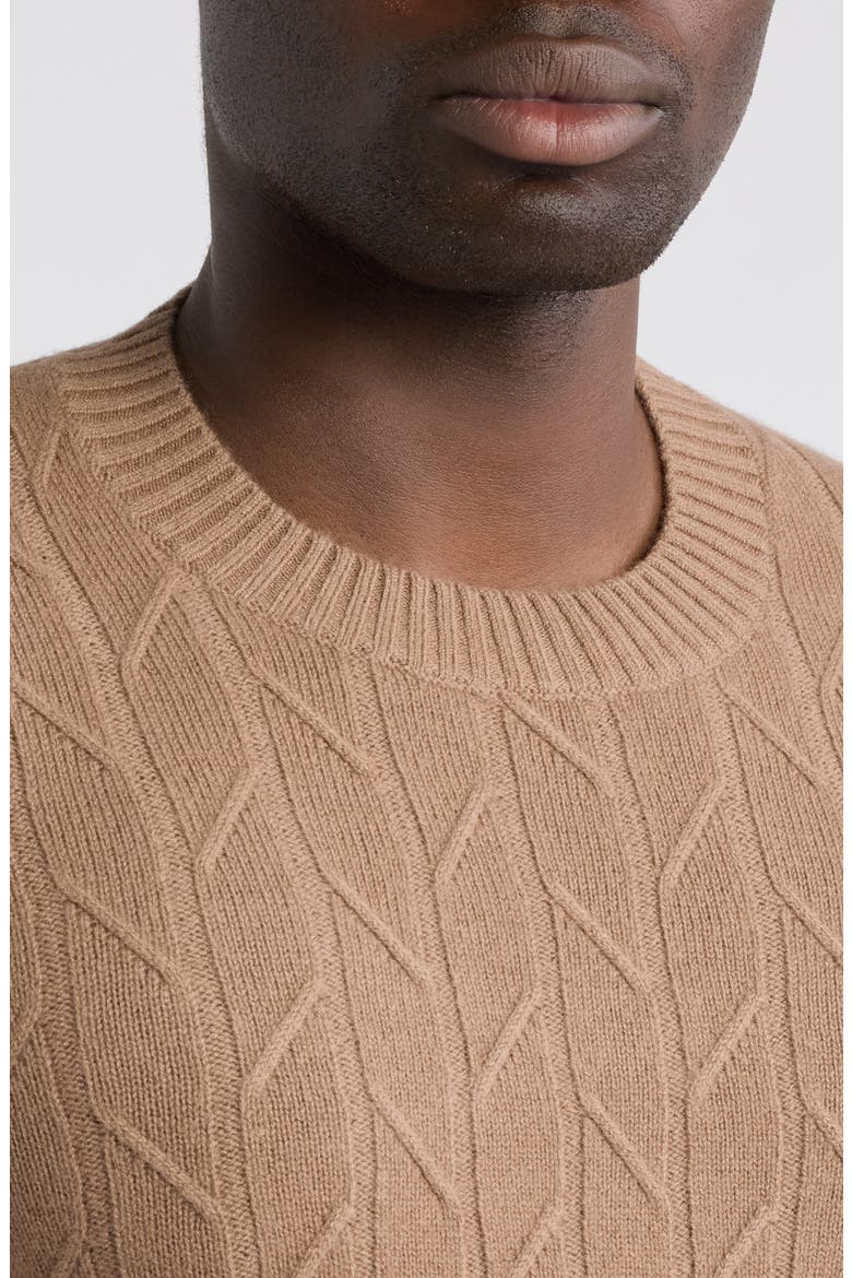 Leyton Rib Wool Sweater, Alternate, color, CAMEL BROWN
