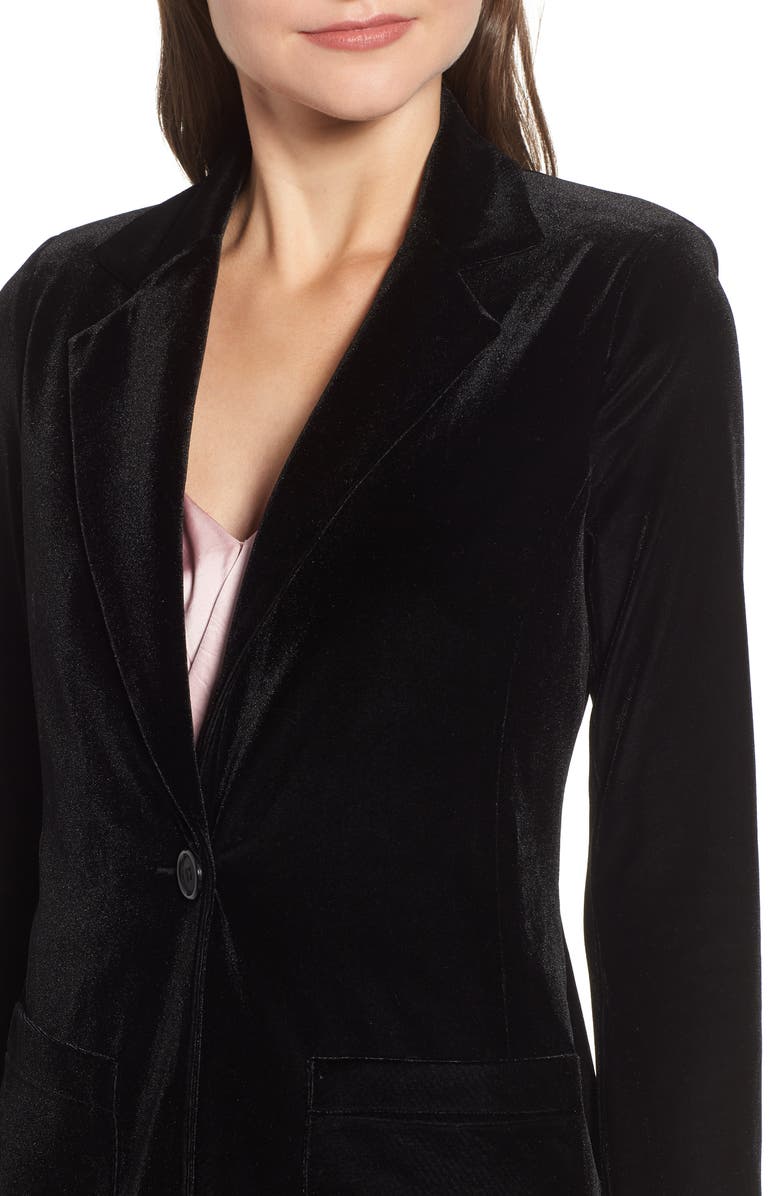 Bailey 44 Blackjack Velvet Blazer, Alternate, color,