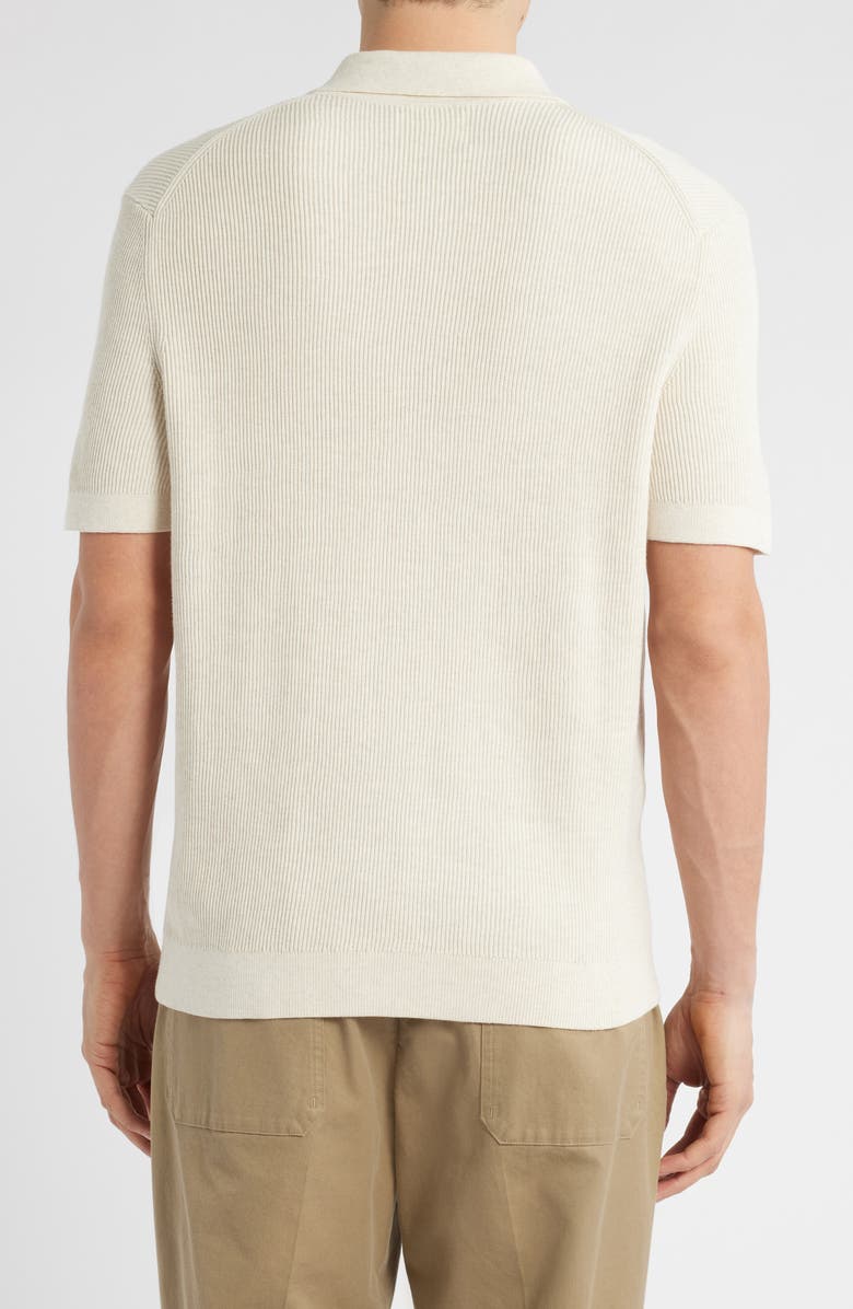 NN07 Hansie 6600 Organic Cotton Quarter Zip Sweater Polo, Alternate, color, Ivory