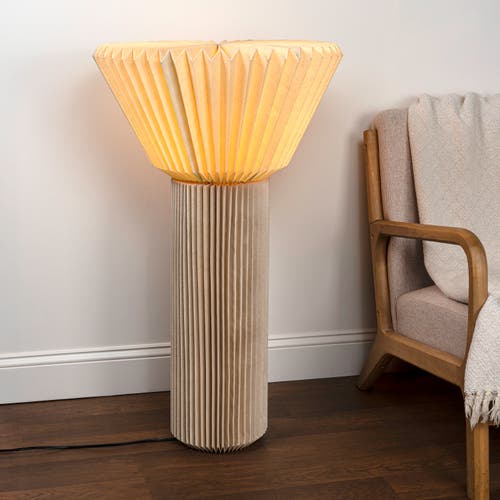 Jonathan Y Archer 37" Modern Minimalist Pleated Shade Floor Lamp In Neutral