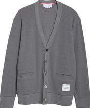 Thom Browne Waffle Knit V-Neck Cardigan