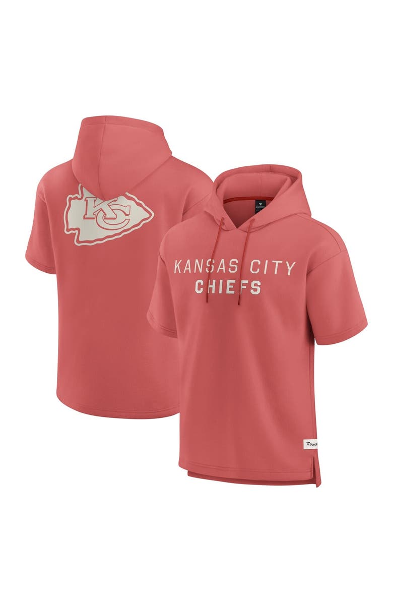 FANATICS Men's Fanatics Red Kansas City Chiefs Elements Future Ground Lettering Short Sleeve Pullover Hoodie, Main, color,