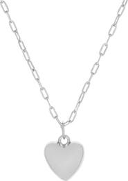 MARLYN SCHIFF Small Puffy Heart Charm Necklace