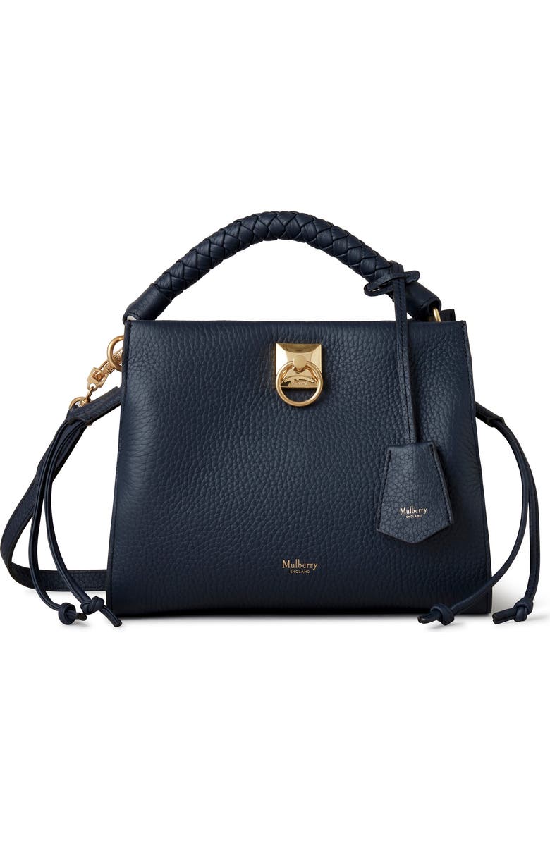 Mulberry Small Iris Leather Top Handle Bag, Main, color, Night Sky