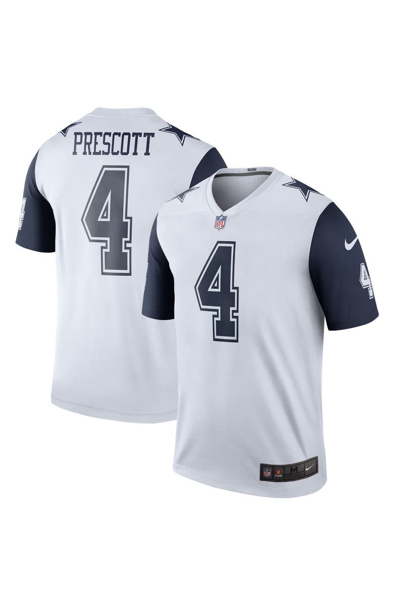 Nike Men's Nike Dak Prescott White Dallas Cowboys Alternate Legend Player Performance Top, Alternate, color, White