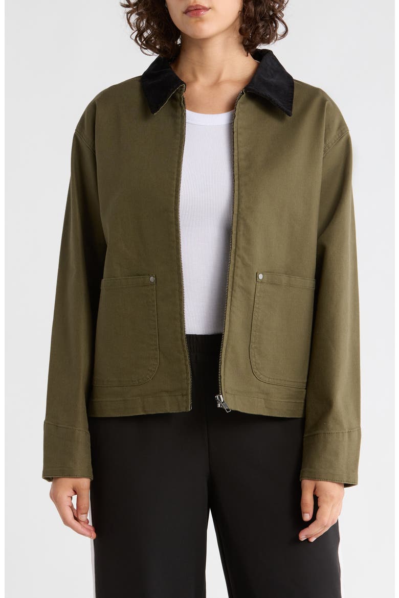 Barn Jacket, Main, color, FATIGUE GREEN/ BLACK