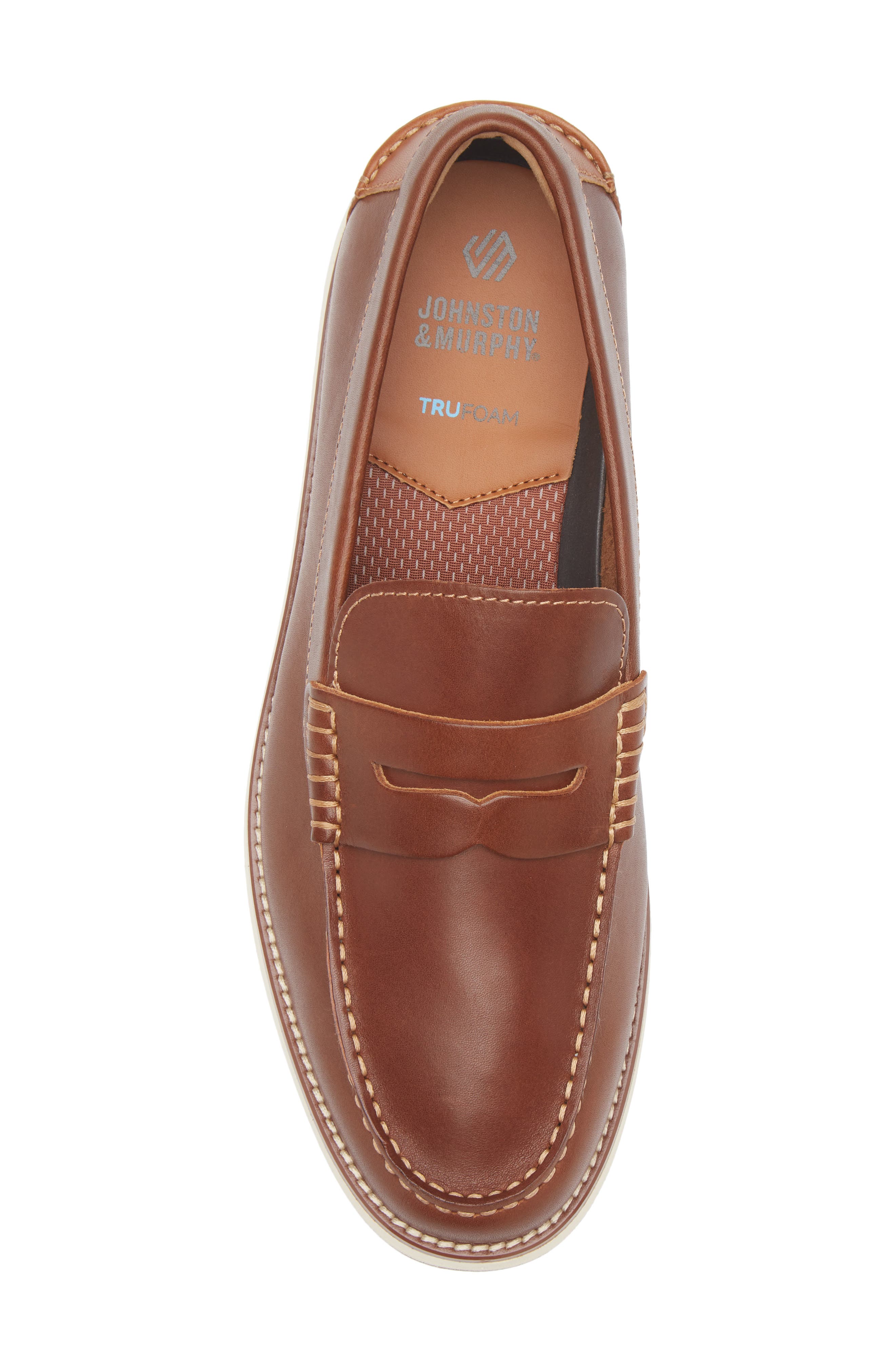 Johnston & Murphy Upton Penny Loafer, Alternate, color, Tan Full Grain