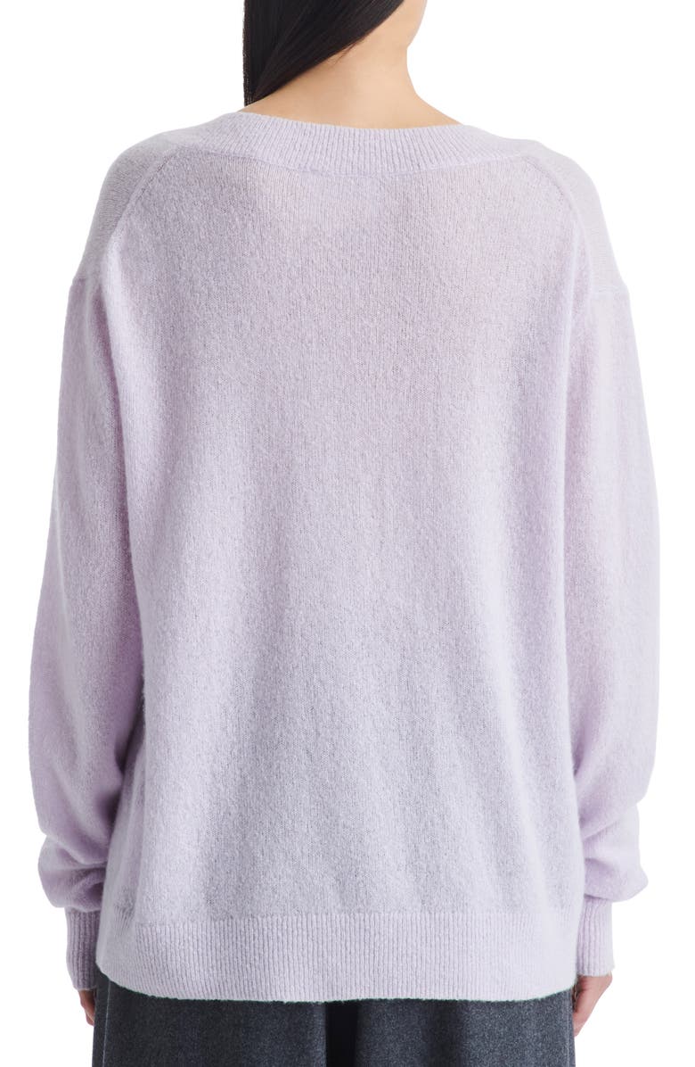 TWP Cashmere Blend V-Neck Sweater, Alternate, color, Lilac Tint