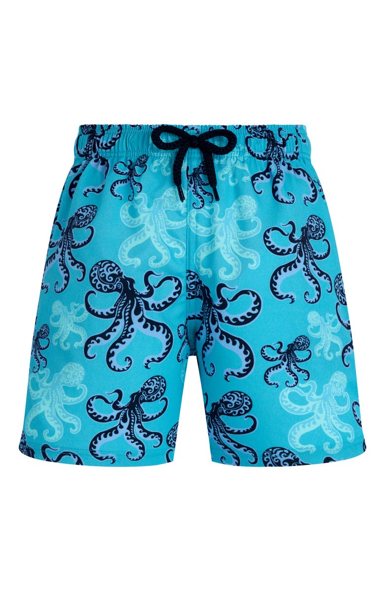 Vilebrequin Kids' Poulpes Stretch Swim Shorts, Alternate, color,