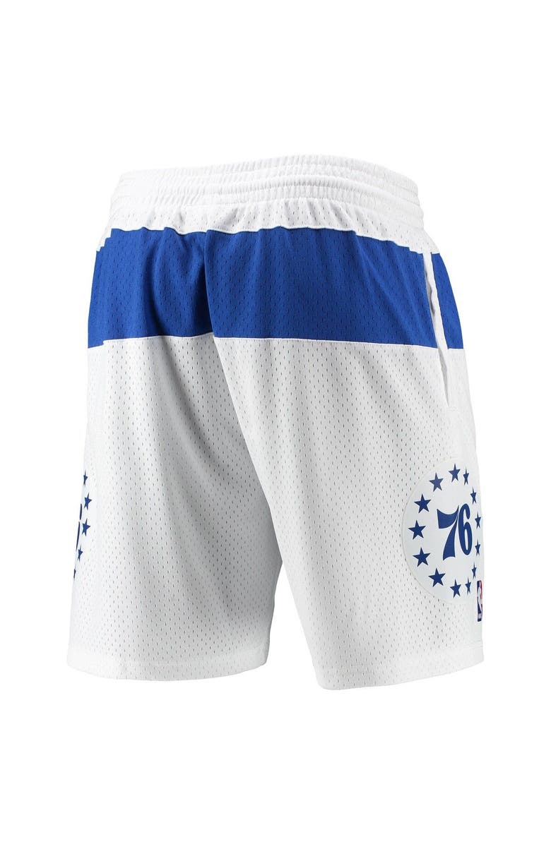 Mitchell & Ness Men's Mitchell & Ness White Philadelphia 76ers 2003-04 Hardwood Classics Swingman Shorts, Alternate, color, 