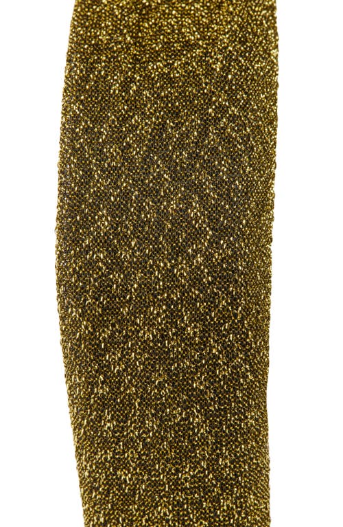 Tasha Knotted Metallic Headband In Gold Metallic
