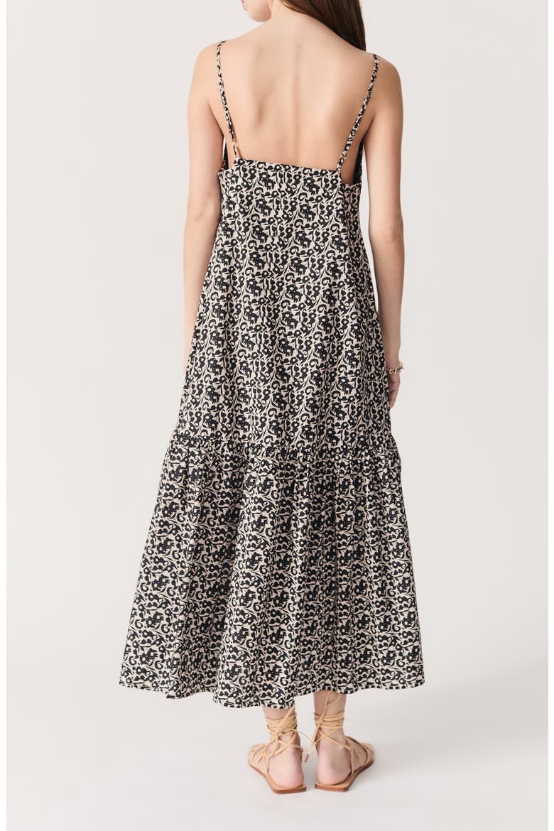 Bugio Maxi Sundress, Alternate, color, BLACK FLOWERS
