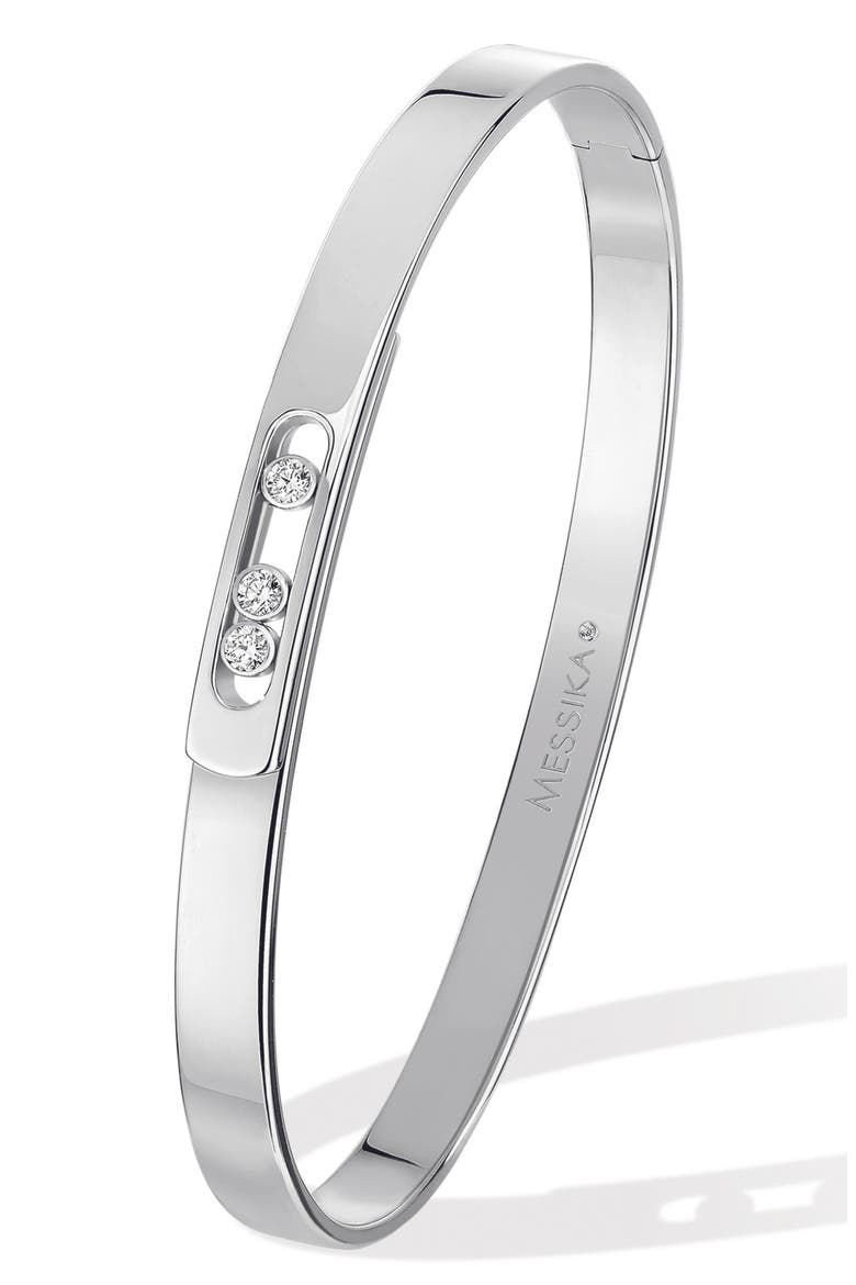 Move Noa Diamond Bangle, Main, color, WHITE GOLD