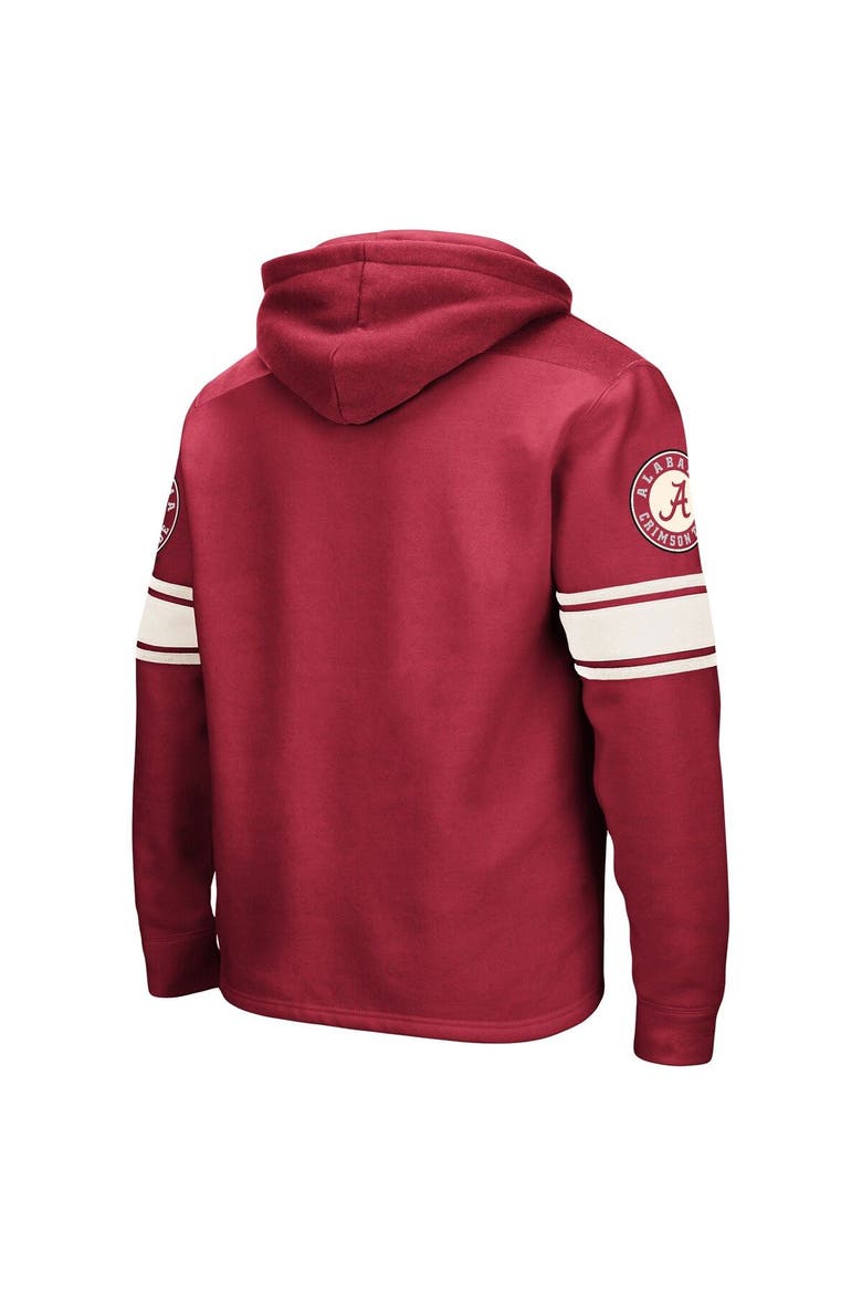 Men's Colosseum Crimson Alabama Crimson Tide Big & Tall Hockey Lace-Up Pullover Hoodie, Alternate, color, Crimson