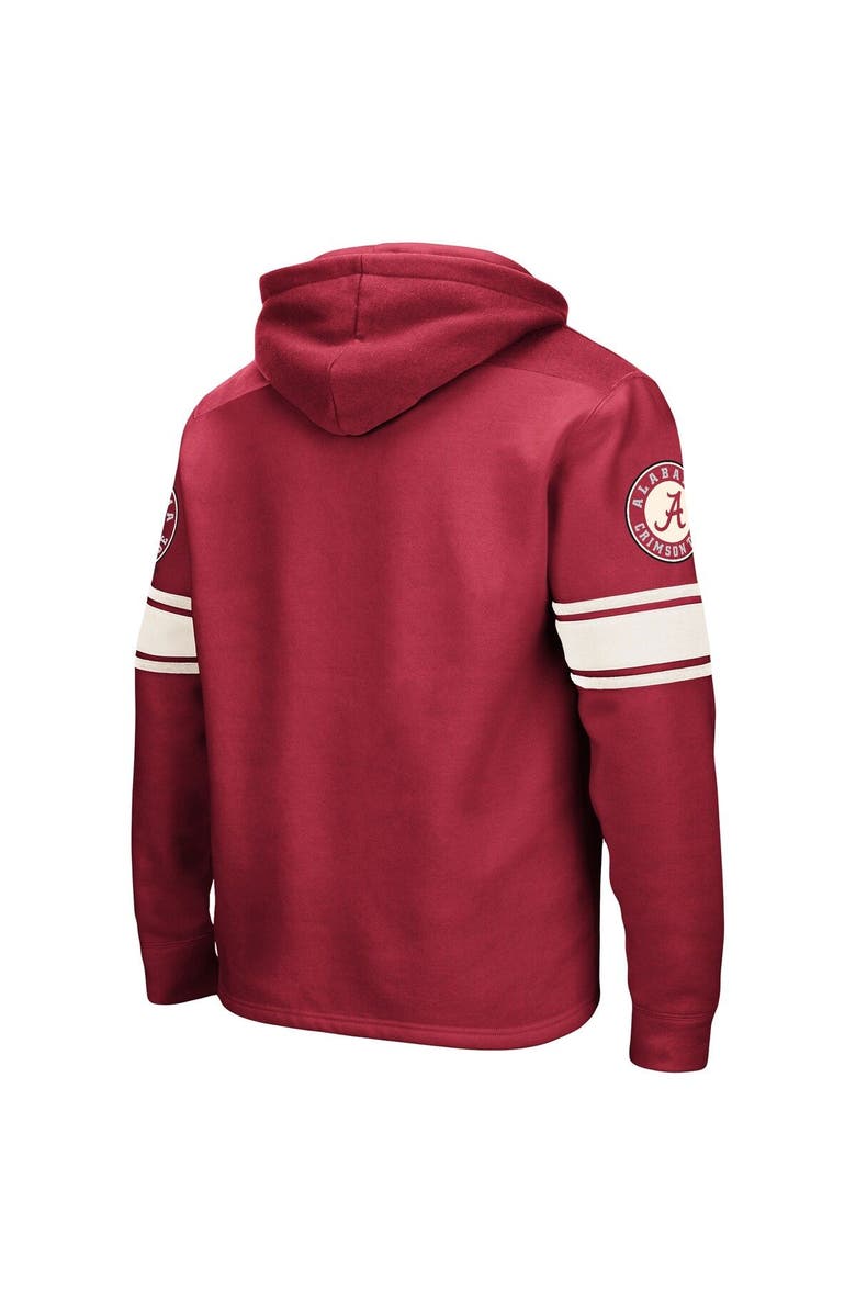 COLOSSEUM Men's Colosseum Crimson Alabama Crimson Tide Big & Tall Hockey Lace-Up Pullover Hoodie, Alternate, color, Crimson