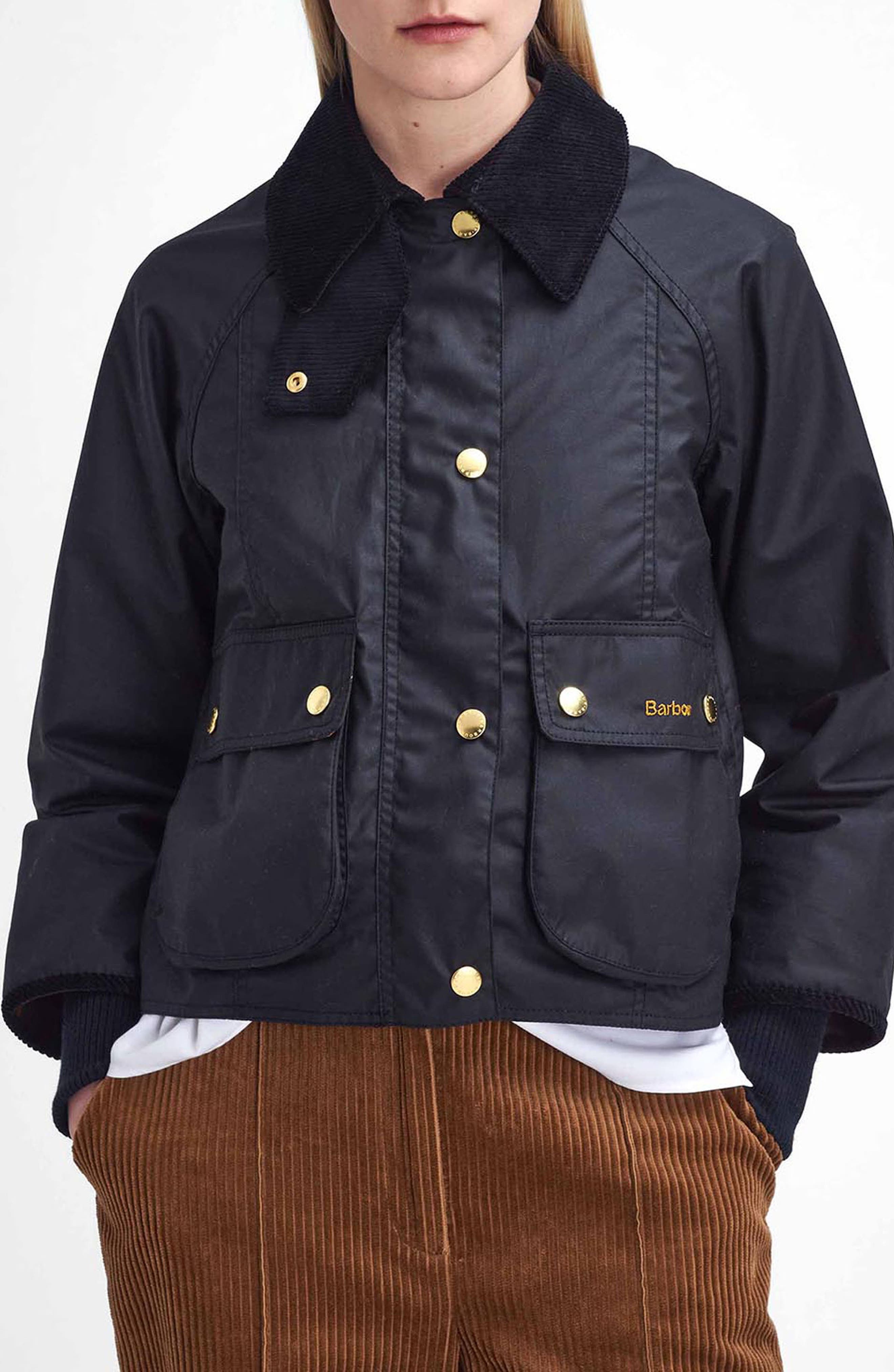 Beadnell Crop Waxed Cotton Jacket (Women) | Nordstrom