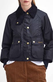 Barbour Beadnell Crop Waxed Cotton Jacket